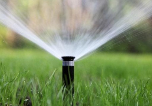 Drone performing a precision spray operation.